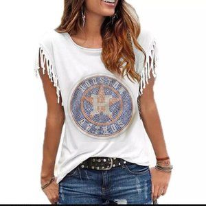 Houston Astro rhinestone bling t-shirt